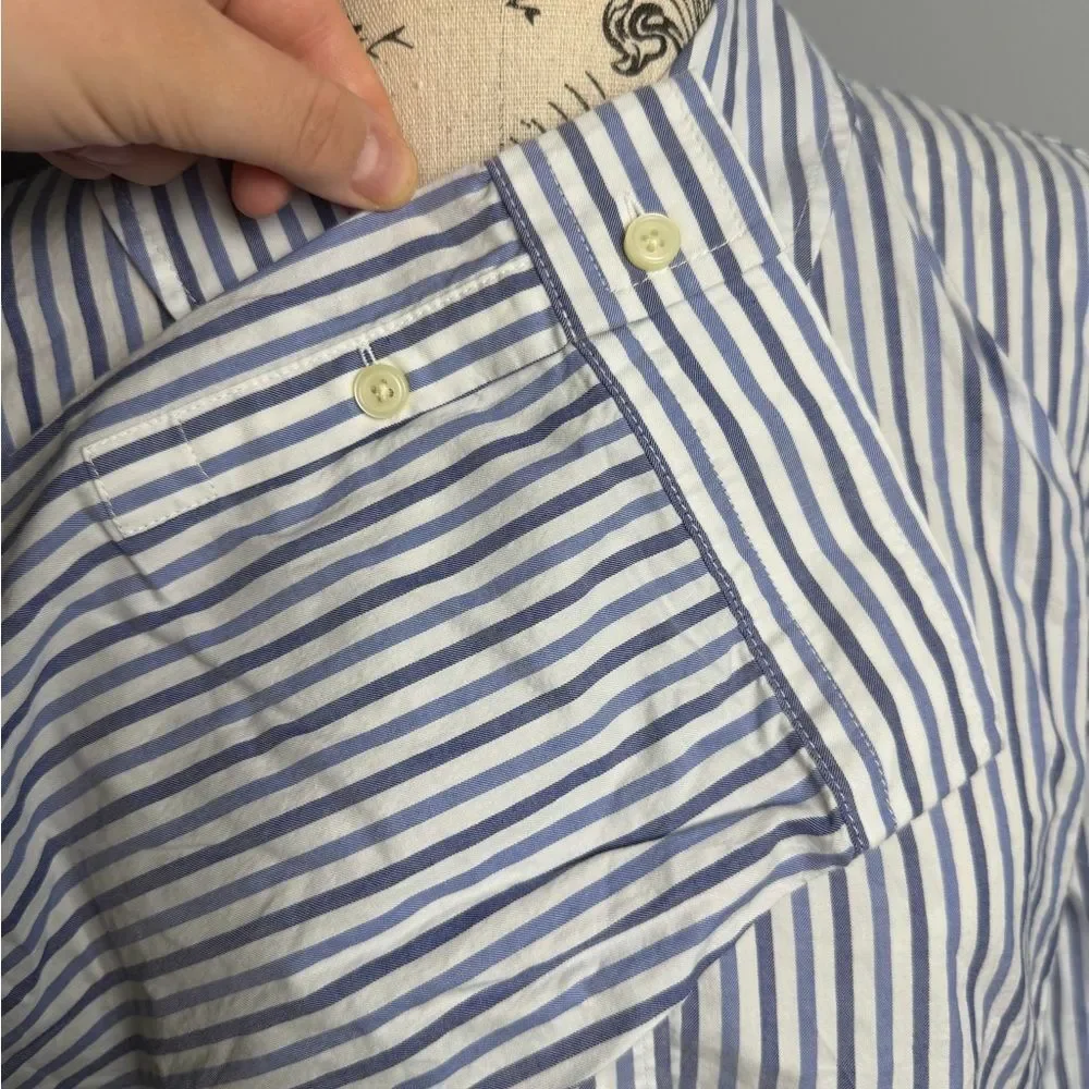 Everlane The Woven P.J. Top Blue Stripe NWT Size M - Picture 7 of 11